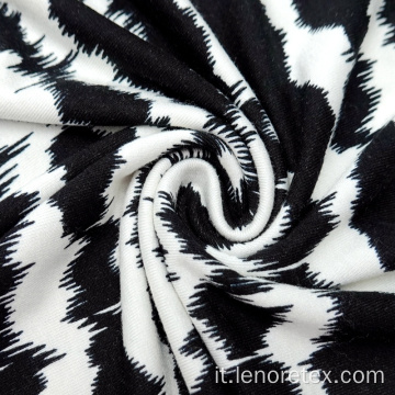 Tessuto stampato in maglia a maglia a trambusto Rayon Vortx
